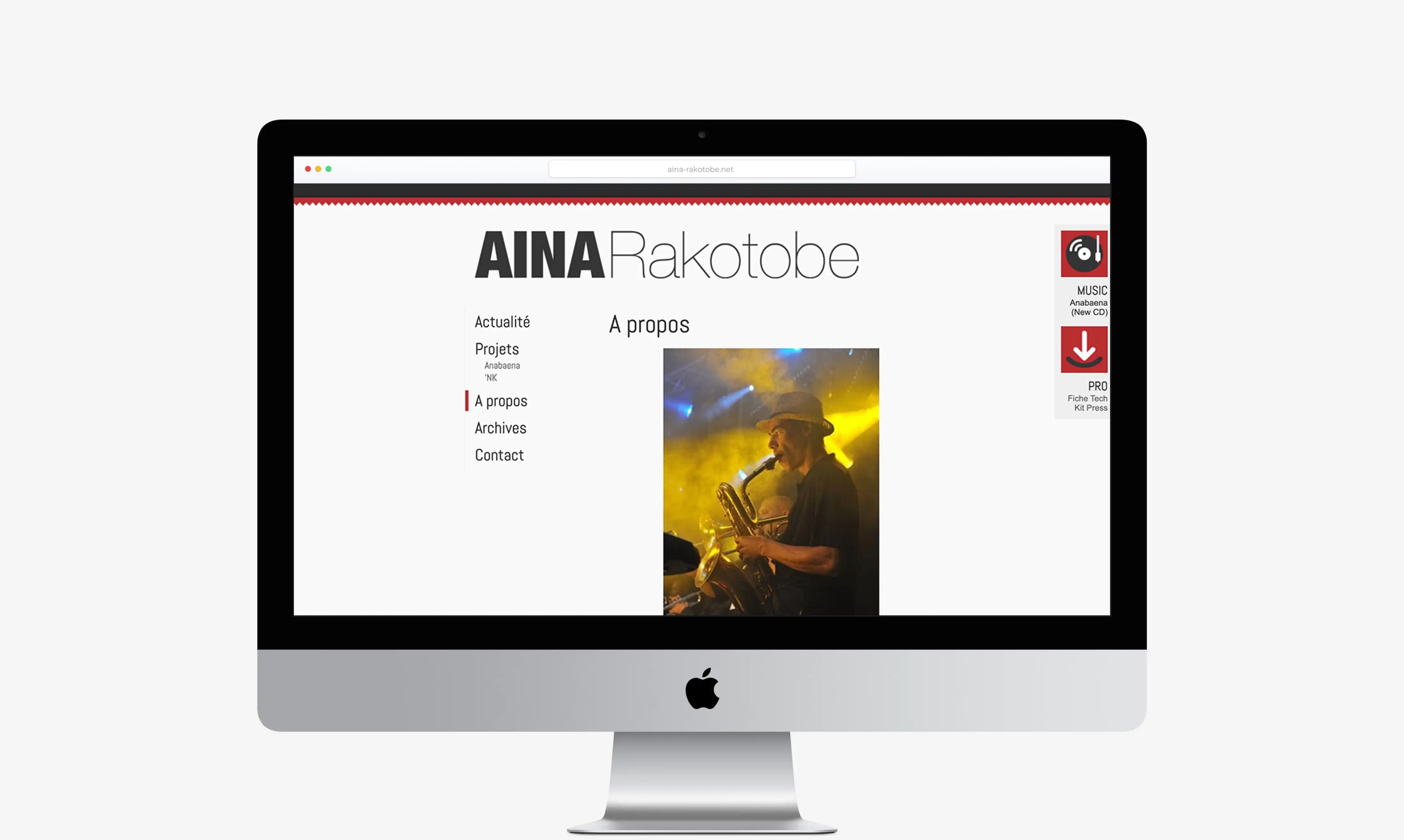 présentation site web Aina Rakotobe