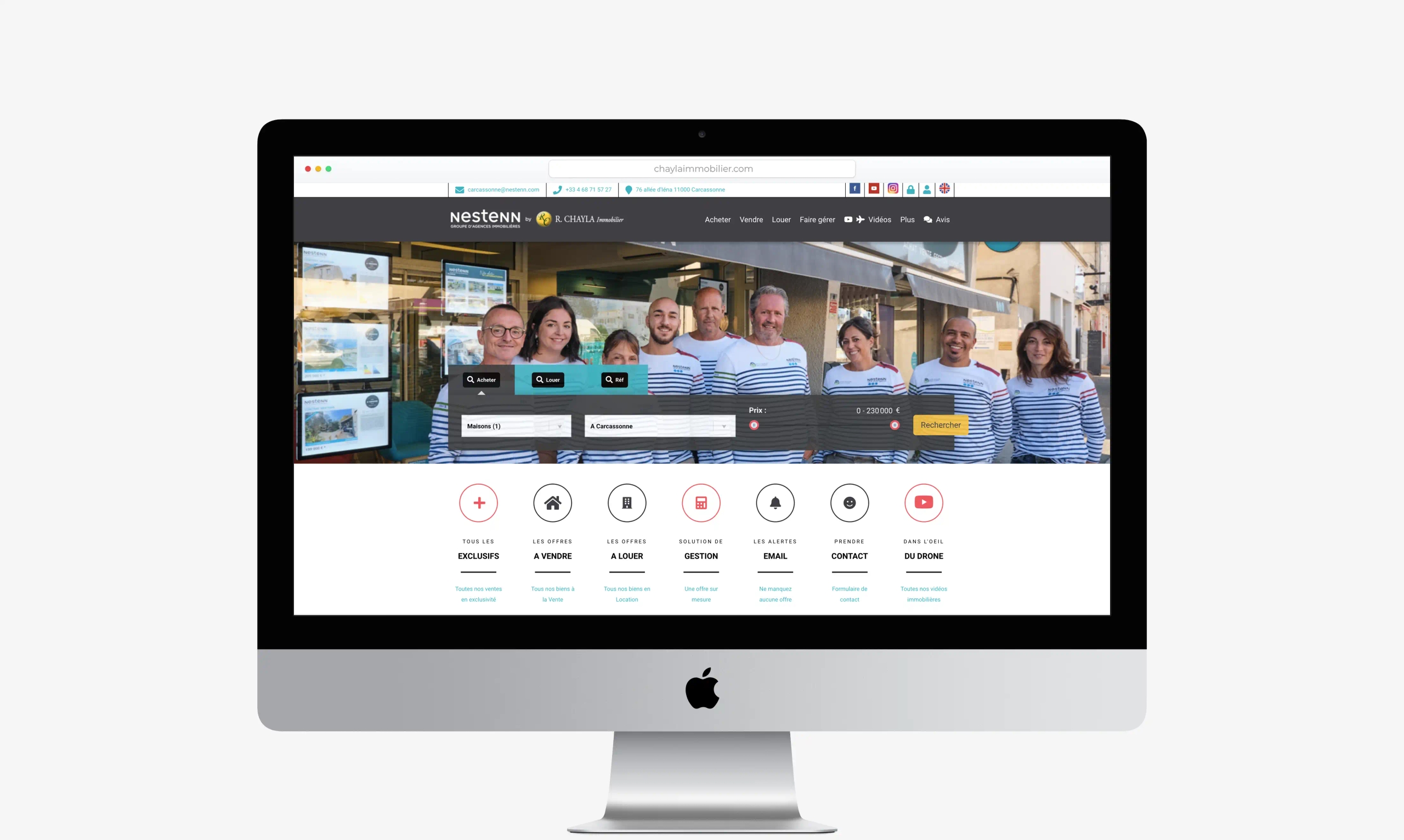 Présentation du site web R. CHAYLA Immobilier