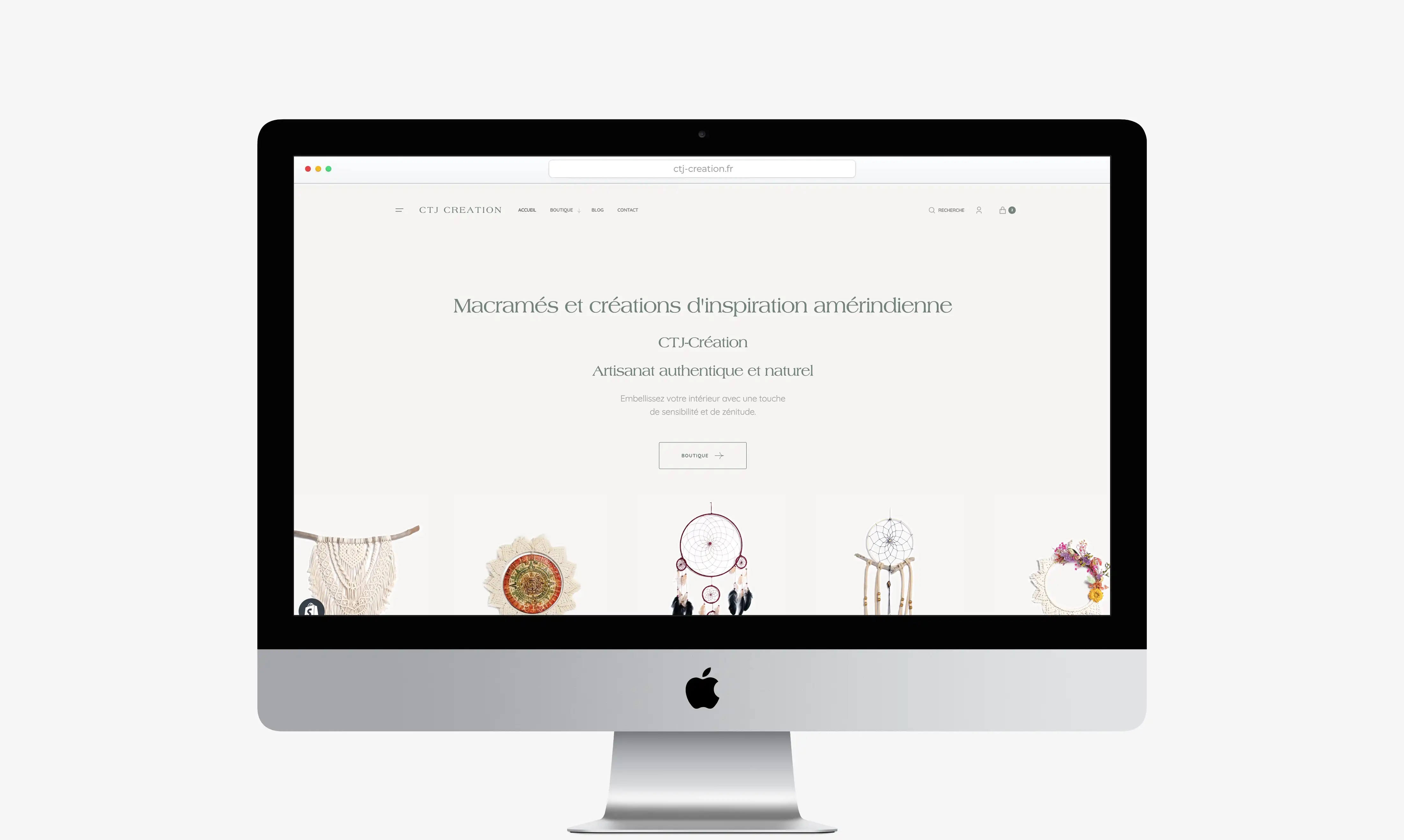 Présentation du site web CTJ Création