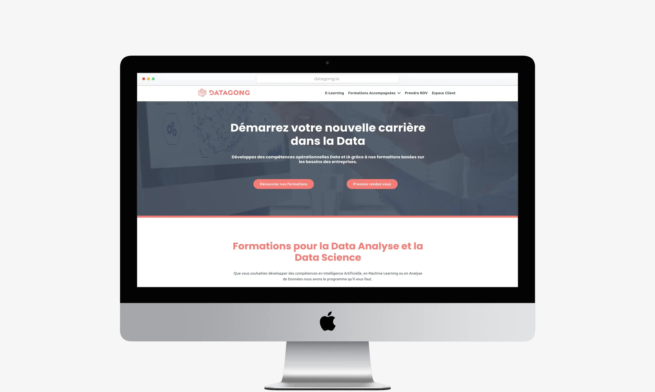 Présentation du site web Datagong