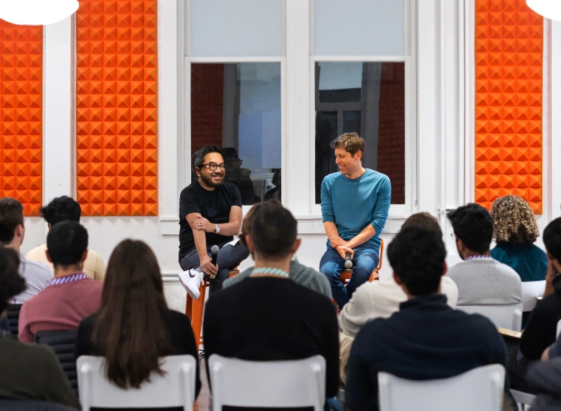 Garry Tan et Sam Altman à un dîner Y Combinator