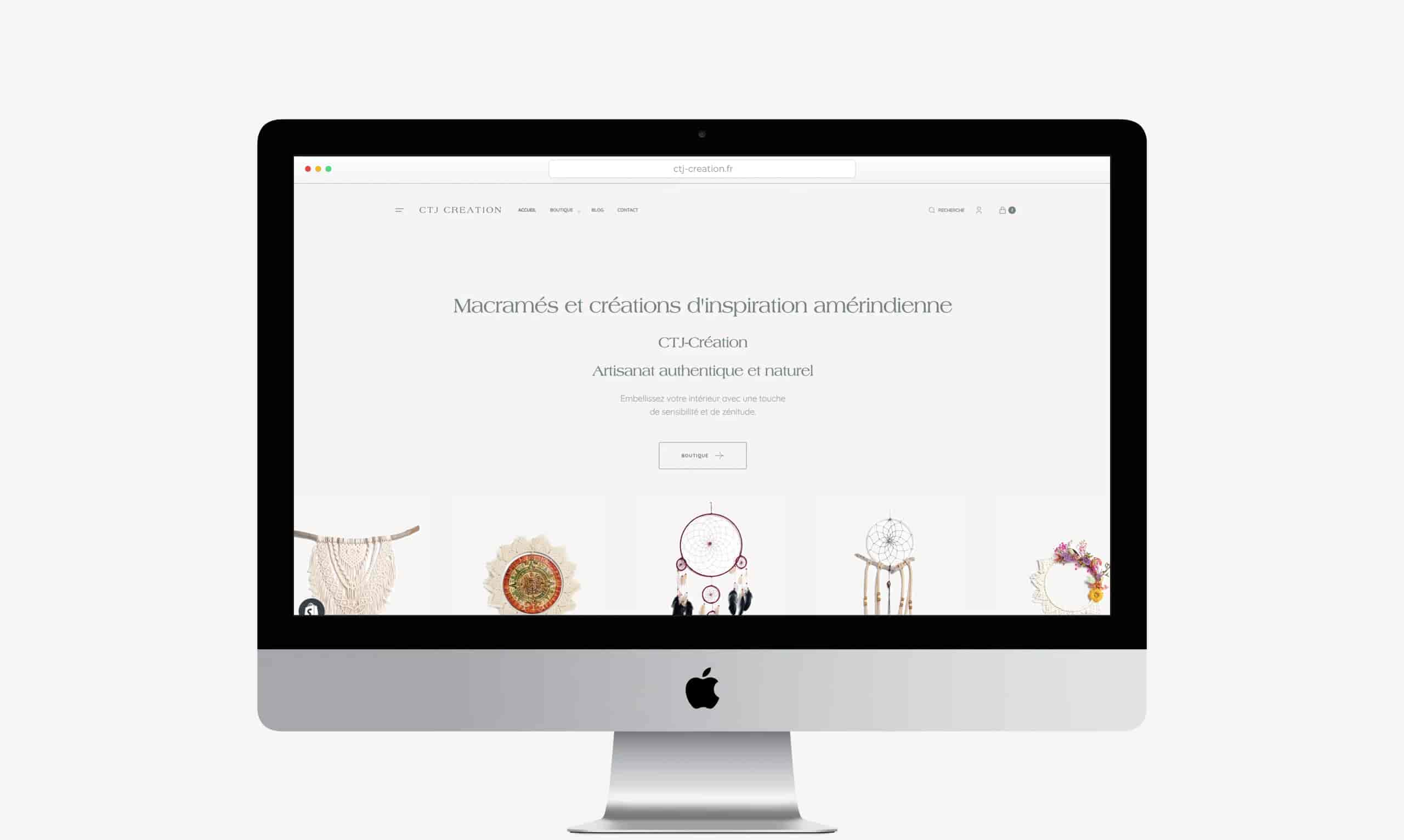 Image pour Création d'une boutique Shopify pour un artisan du macramé