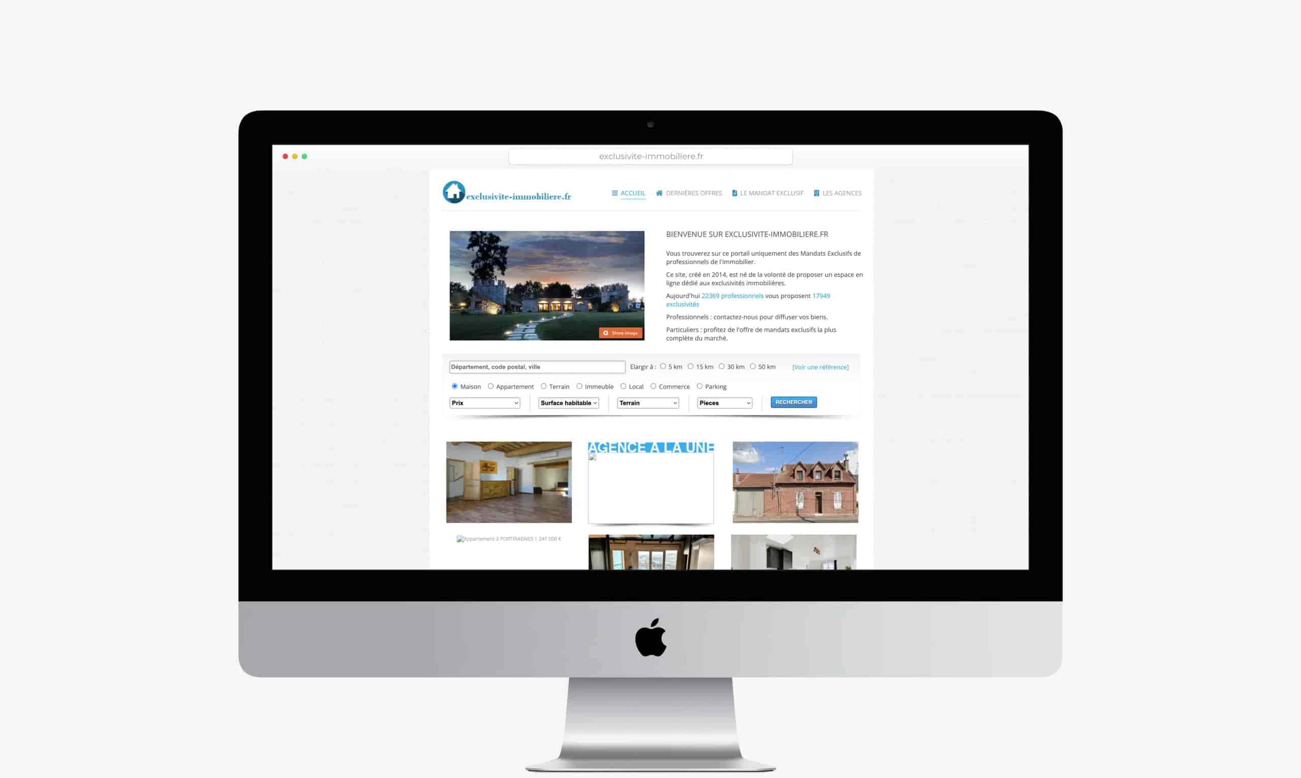 Image pour Création et Refonte de Site Immobilier à Carcassonne